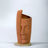 Rustic Memor Face Shape Ceramic Vase