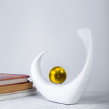 Modern  Gold With White Ceramic Spirale Arte