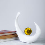 Modern  Gold With White Ceramic Spirale Arte