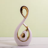 Elephant Inspired White Gold Ceramic Table Decor Piece