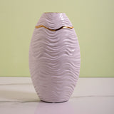 White Gold Ceramic Vase by Qbox Decor