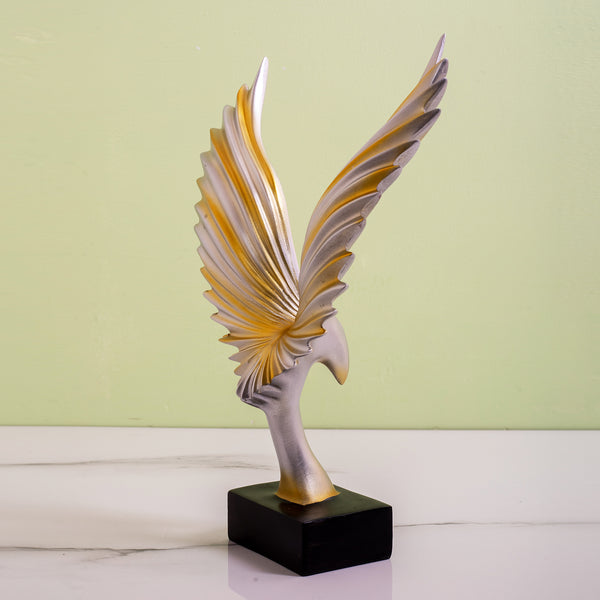 Silver Golden Eagle Spread Wings Table Decor Article