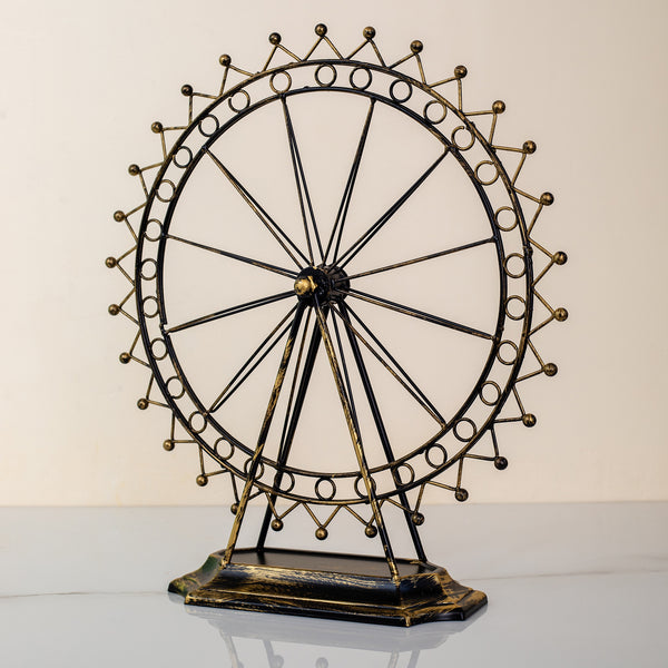 Iron Wheel Table Decor Artifact - Large