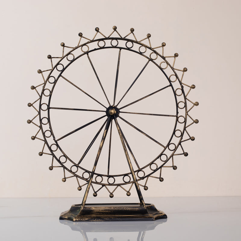 Iron Wheel Table Decor Artifact - Large