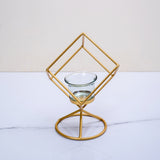 Golden cube Candle Holder by QBox decor