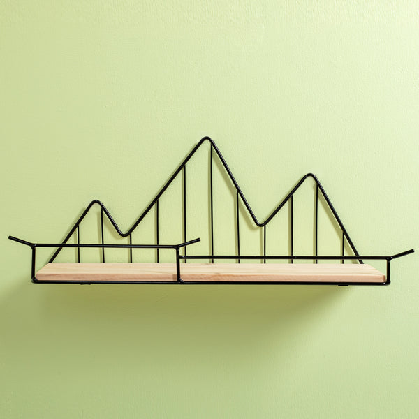 Black Mountain Shape Multipurpose Wall Holder by QBox Decor