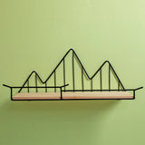 Black Mountain Shape Multipurpose Wall Holder by QBox Decor