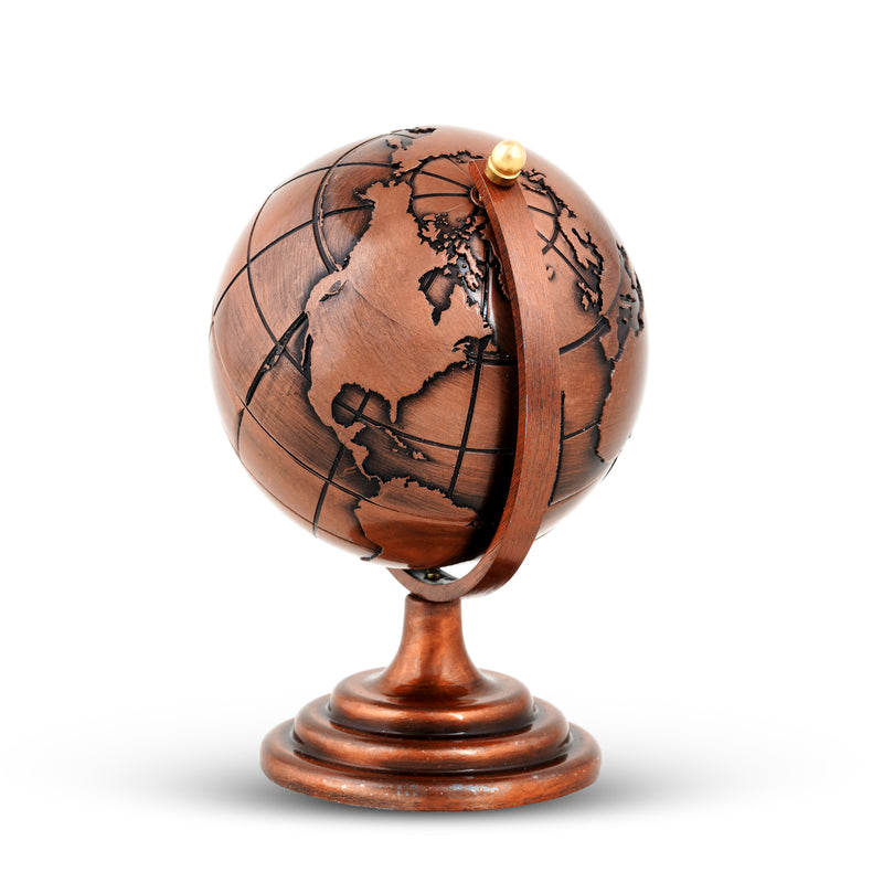 Tabletop Copper Globe from Qbox Decor