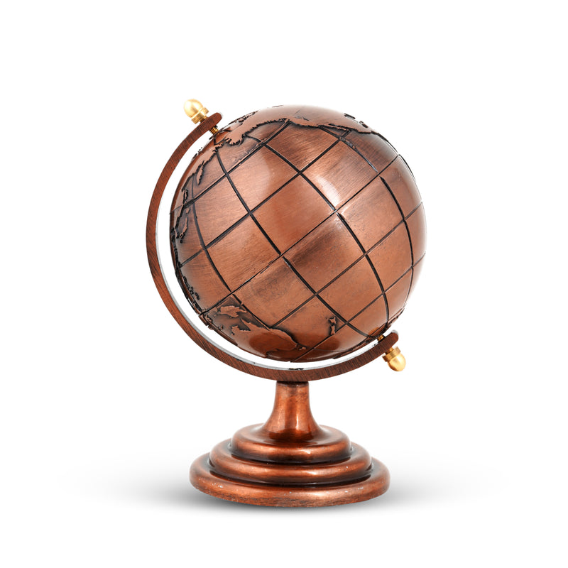 Tabletop Copper Globe from Qbox Decor