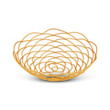 Curled Petal Golden Fruit Serving Tray from Qbox Decor