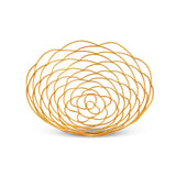 Curled Petal Golden Fruit Serving Tray from Qbox Decor