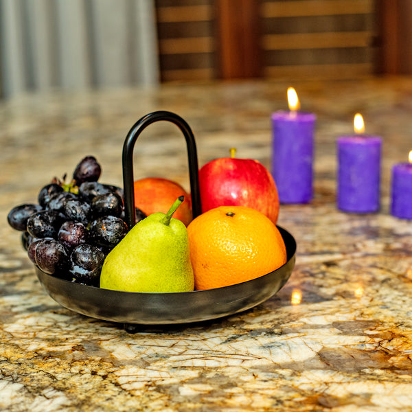 Ariana Black Fruit Tray - qbox_decor