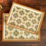 Woosta Stylish and Functional: Designer Wooden Tray for Every Occasion (Set of Two) - qbox_decor