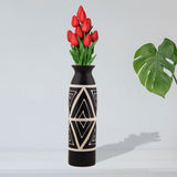 Disegno nero decoartive vase (Medium) - qbox_decor