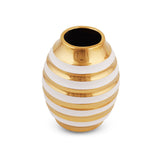 Xenia Elegant Ceramic White and Gold Vase for Home Decor - qbox_decor