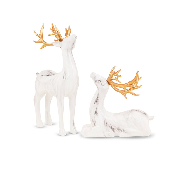 Belta Snowy Oro-Horn deer Couple - qbox_decor