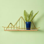 Mountain Shape Multipurpose Wall Holder Golden - qbox_decor